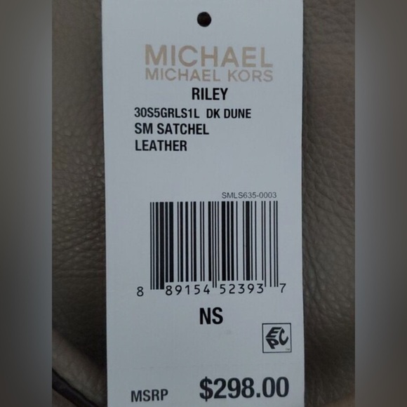 Michael Kors Riley Satchel Handbag Red Peebled Leather Gold Hardware EUC - Picture 11 of 11